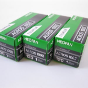 Fujifilm Neopan ACROS 100II 120 Film: Black & White, 3 Rolls