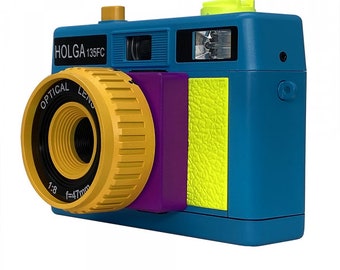 Holga 135FC 35mm Film Camera with flash - Retro Neon