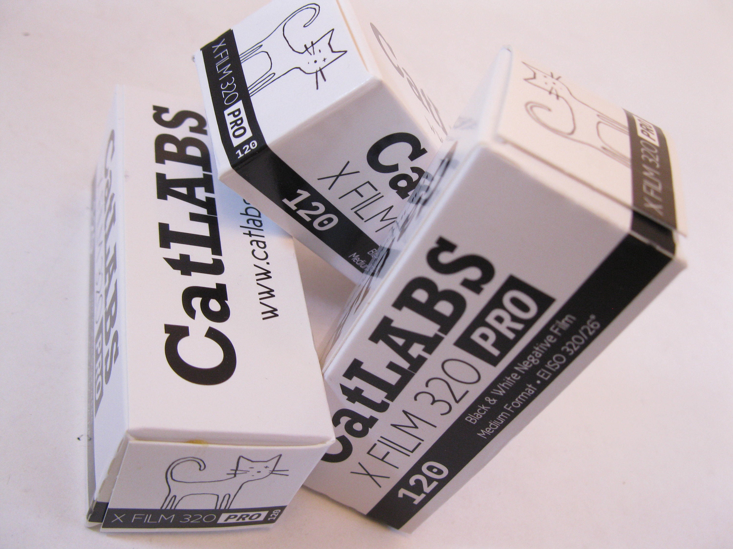 Three Rolls NEW Catlabs X Film 320 PRO B&W 120 - Etsy