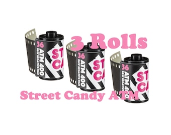 Street Candy ATM 400 Black & White Film 36 Exposure Roll StreetPan 3 Rolls - Fresh packed in environmentally friendly sturdy Cardboard Tubes