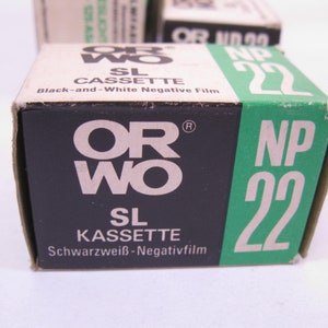 8 Rolls Rare SL Kassette ORWO NP22 Panchromatic ISO 125 B & W Film  Vintage Cold Stored