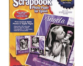 Archival Matte Scrapbook Photo Paper: Double-Sided, 8.5" x 11", 20 Sheets