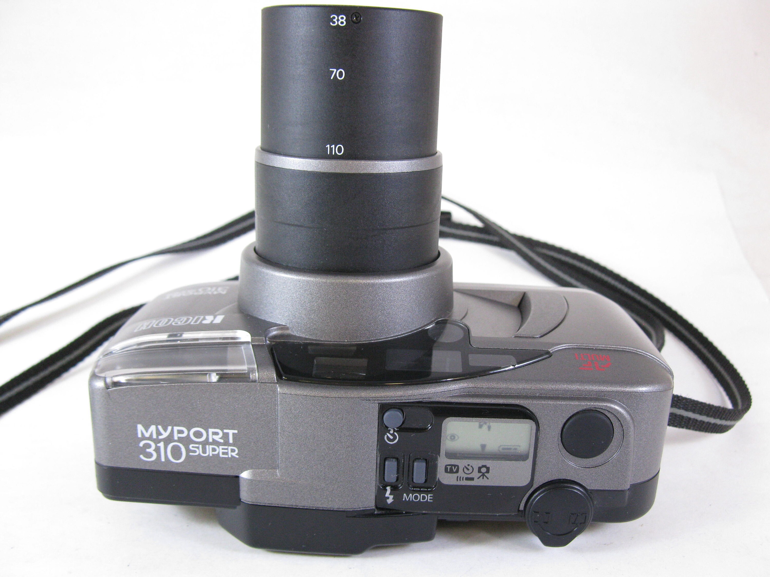 Vintage Ricoh MYPORT 310 Super Zoom 35mm Film Camera With Case