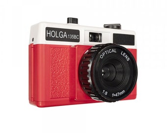 Holga Red & White Color Film Camera 35mm Holga 135BC