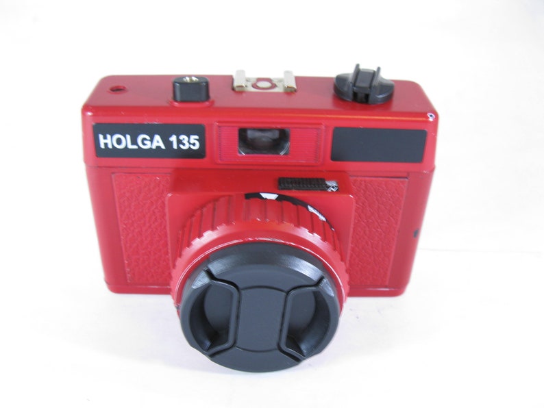 Vintage Holga Red Color Camera 35mm Film Holga 135 image 1