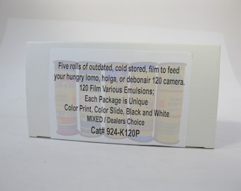 Lomolicious 5 Roll Pack Vintage 120 Film for Lomo, Holga, Vintage 120 Cameras - Expired Film Day