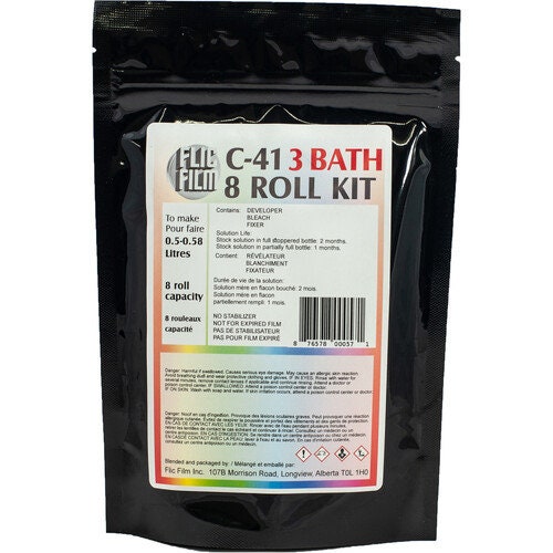 Flic Film C-41 Color 3 Bath Processing Kit 500ML - Process 8 Rolls