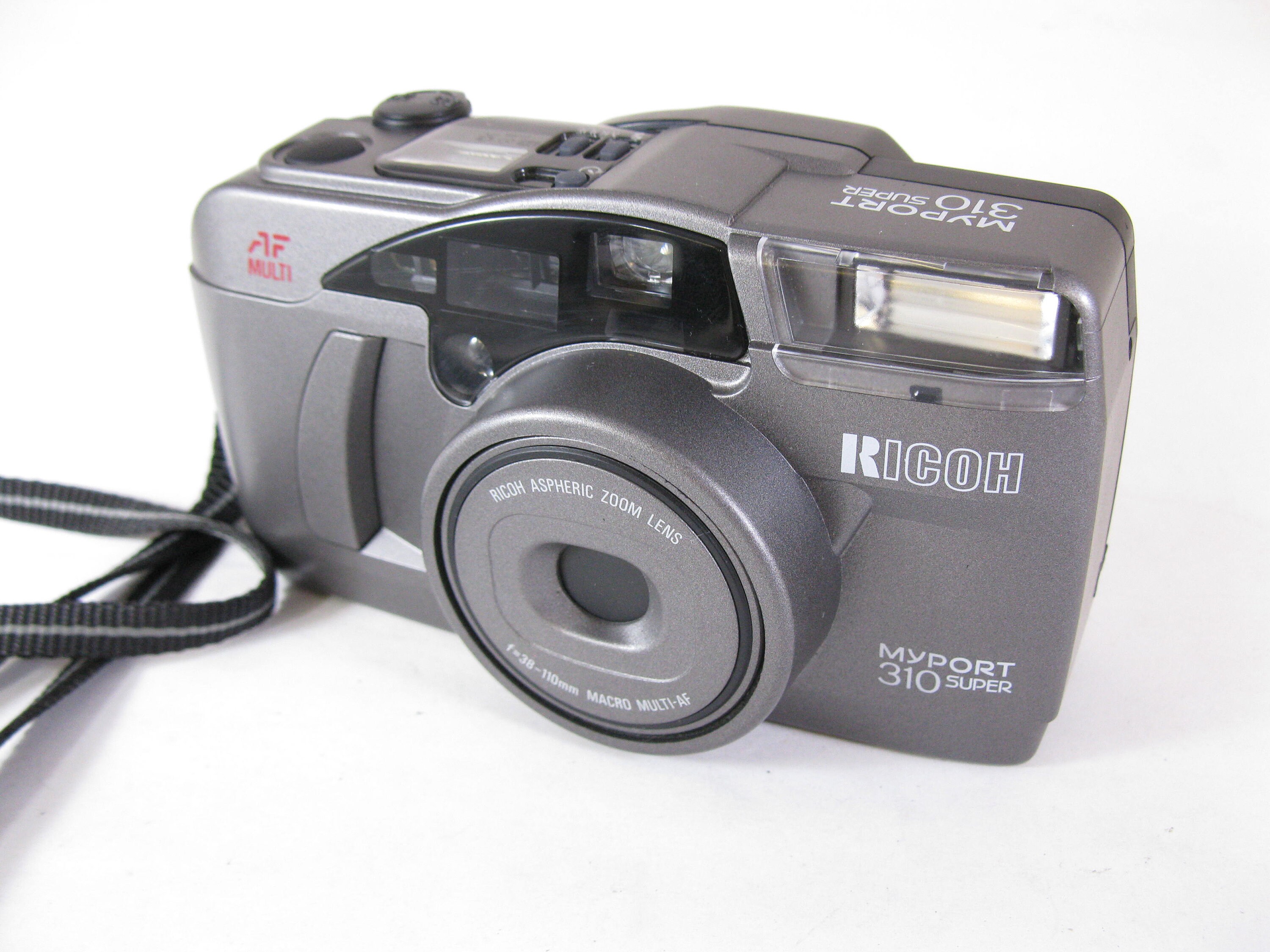 Vintage Ricoh MYPORT 310 Super Zoom 35mm Film Camera With Case
