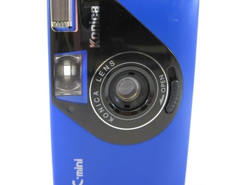 Very Rare Vintage Konica K-mini Lomography 35mm Camera Blue Very Rare Vintage Konica K-mini Lomography 35mm Camera Blue