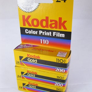 3 Rolls Vintage Kodak Gold 110 x 24 Exposure  200 Color Print Film Cold Stored