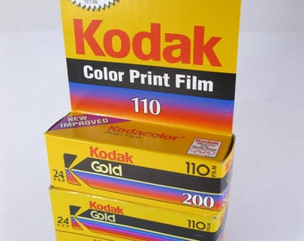 3 Rollen Vintage Kodak Gold 110 x 24 Belichtung 200 Farbdruckfilm kalt gelagert