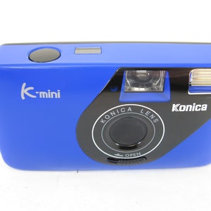 Very Rare Vintage Konica K-mini Lomography 35mm camera Blue 28mm Konica Lens