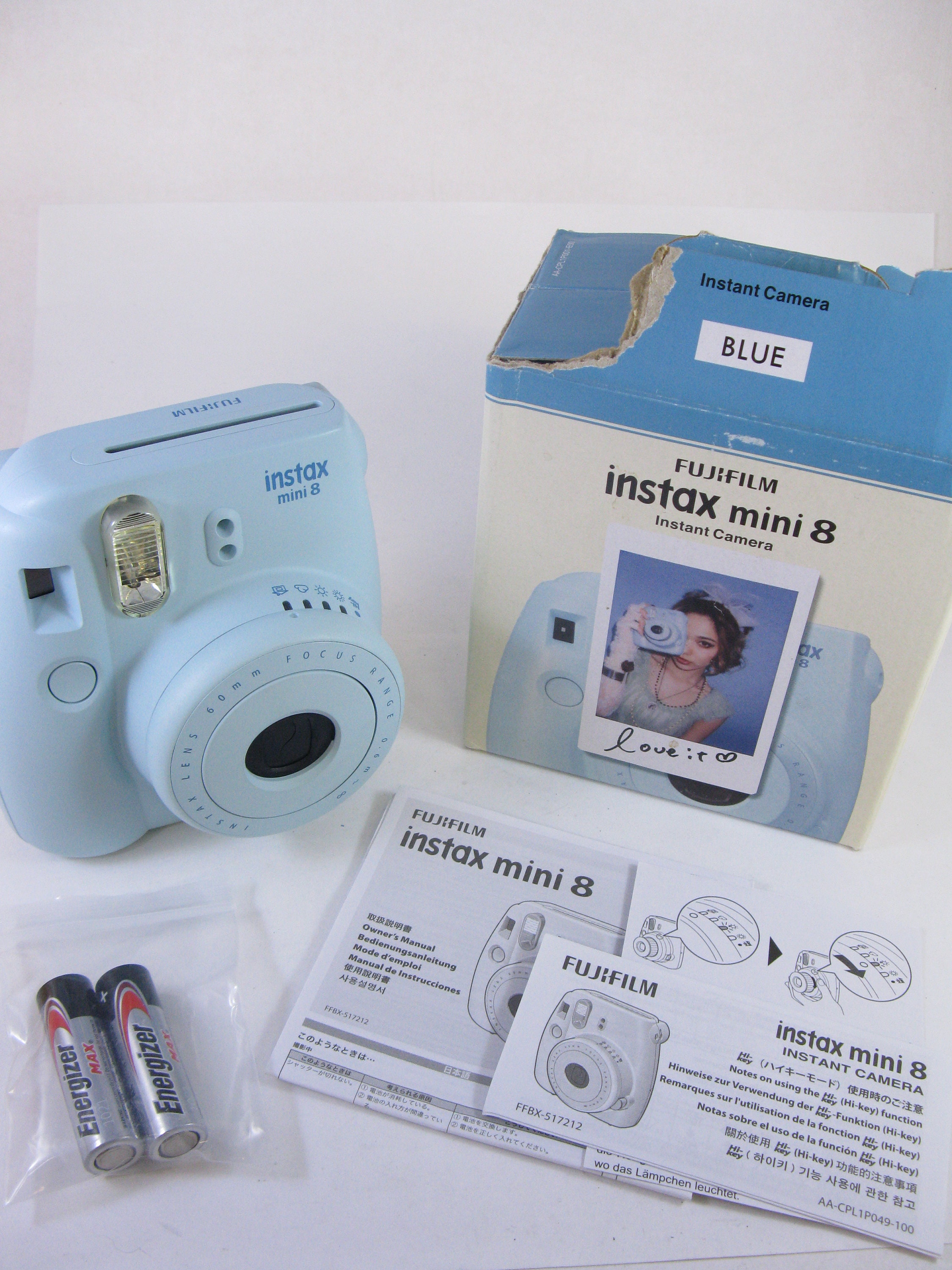 BLUE Edition Fuji Instax Mini 8 Film Camera Instant Fujifilm