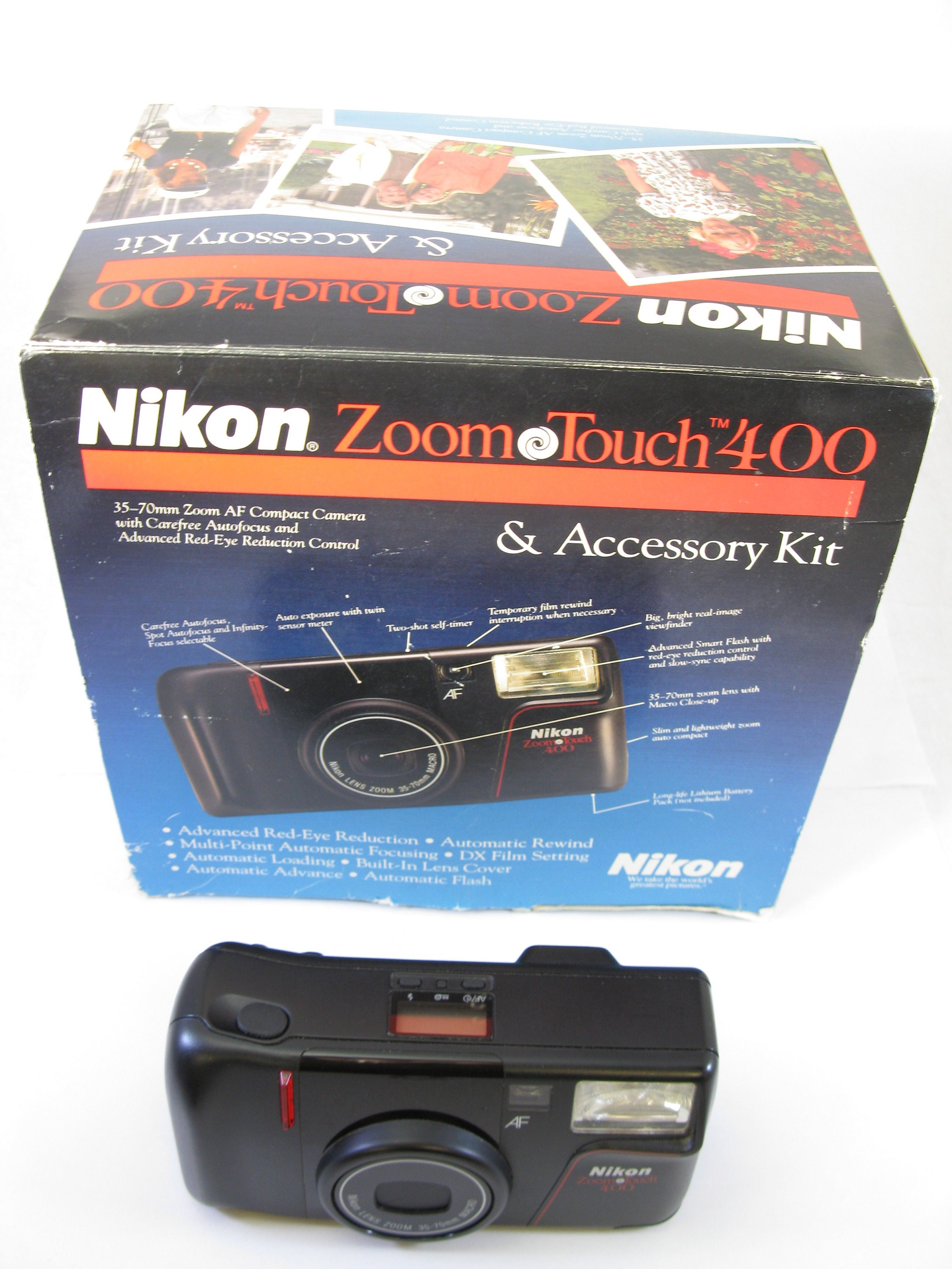 Vintage Nikon Zoom Touch 400 Outfit 35 Mm Film Camera Strap, IOB