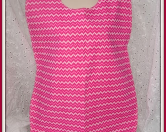 Chevron in pink!!  Full lap bib.