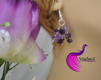 Beautiful Lavender and Purple stones make these earrings shine!