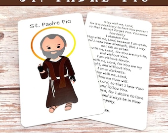 St. Padre Pio Prayer Card