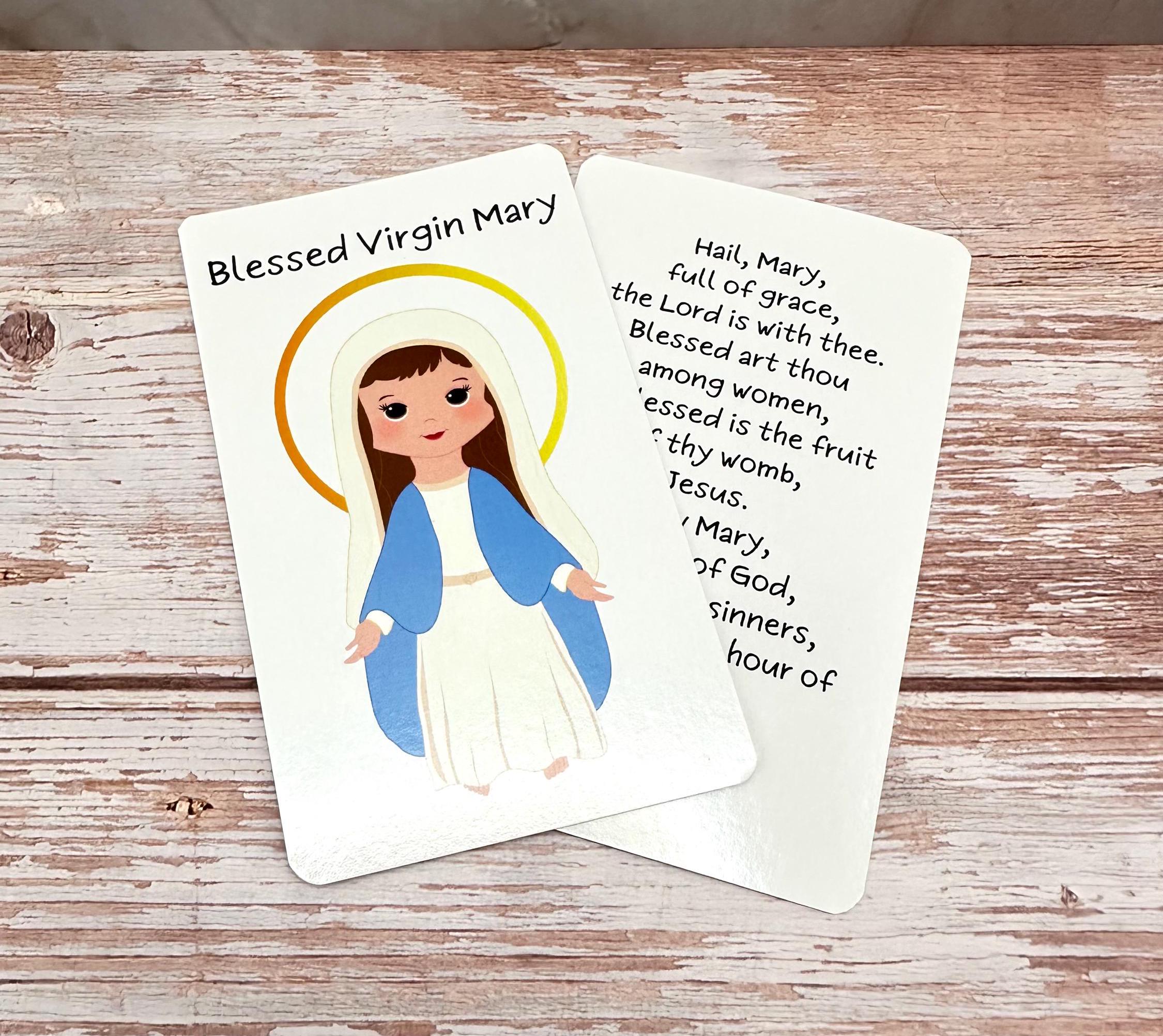 Blessed Virgin Mary Prayer Card - Etsy