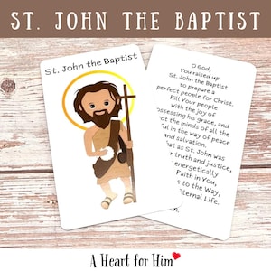 St. John the Baptist Prayer Card