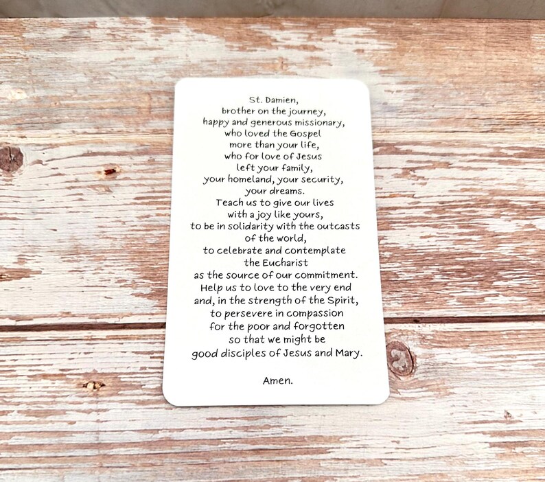 St. Damien of Molokai Prayer Card - Etsy