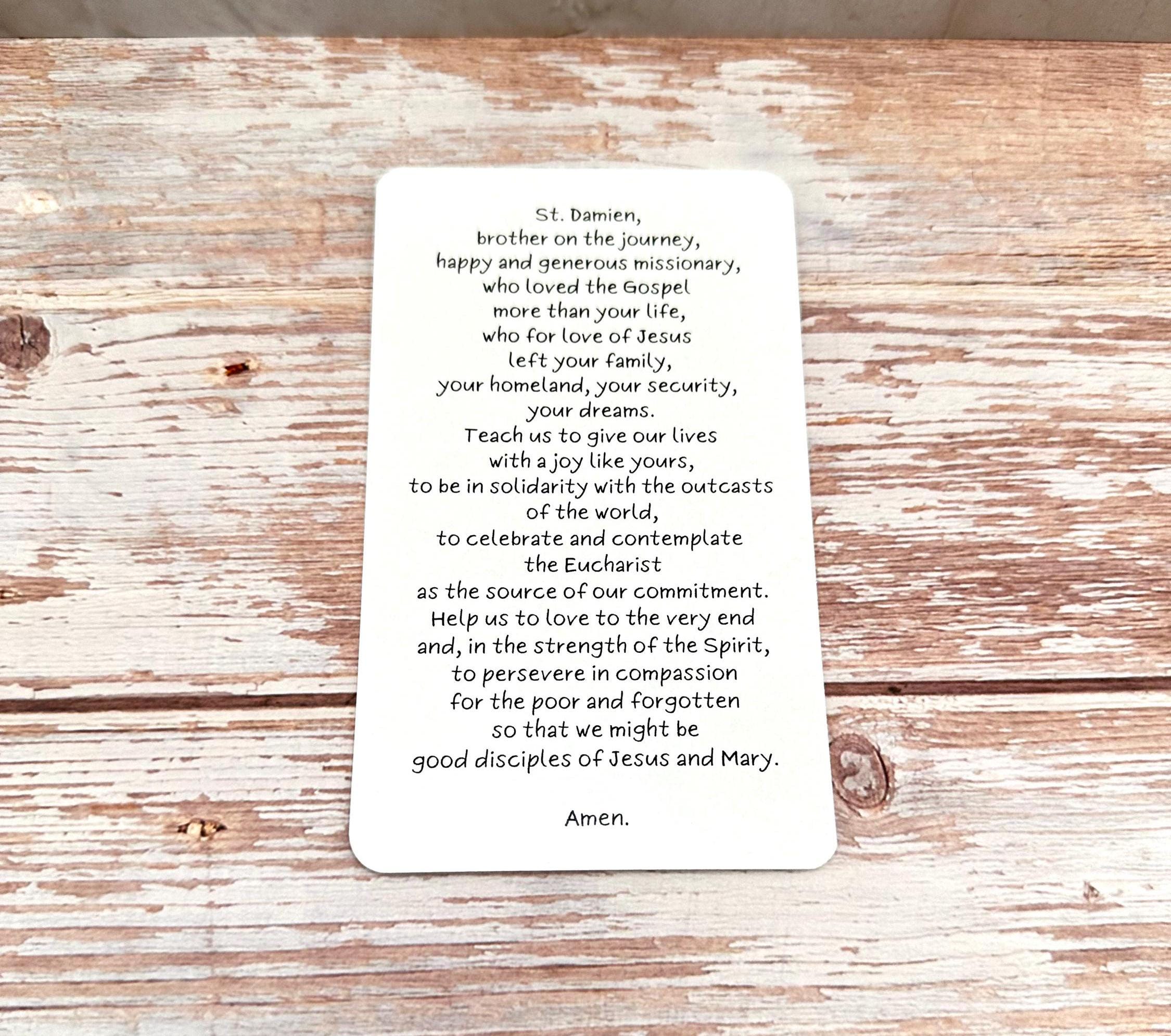 St. Damien of Molokai Prayer Card - Etsy