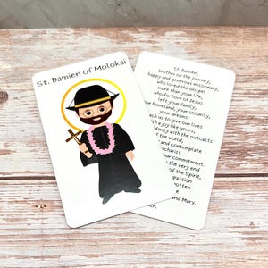 St. Damien of Molokai Prayer Card - Etsy