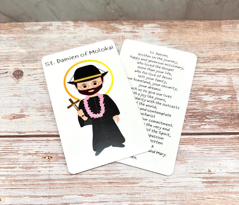 St. Damien of Molokai Prayer Card - Etsy