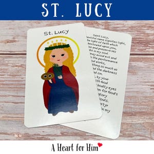 St. Lucy Prayer Card