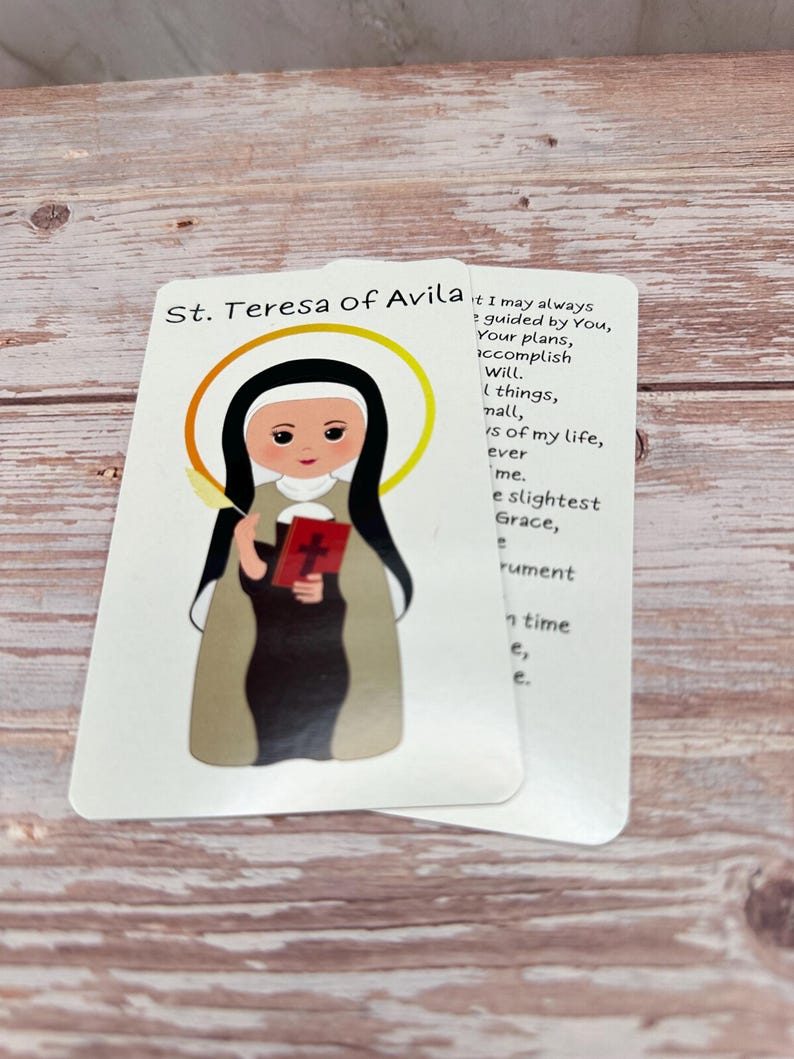 st-teresa-of-avila-prayer-card-etsy