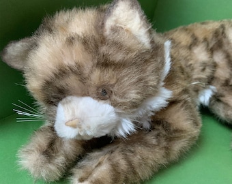 Plush Tiger Stripe Cat By Jockline Made in Italy mid-1980s