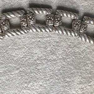 Brighton Silver Tone Rope Link Adjustable Toggle Bracelet 8” w Tin image 3