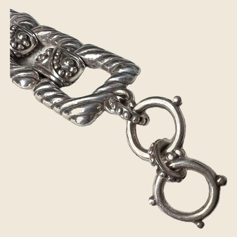 Brighton Silver Tone Rope Link Adjustable Toggle Bracelet 8” w Tin image 5