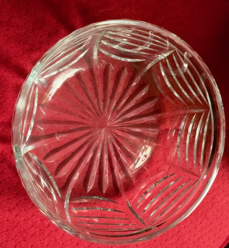 Vintage Royal Brierley Signed Cut Lead Crystal Salad Bowl Etsy