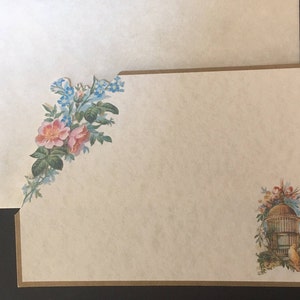 Pillar Box Grußkarten und Umschläge von je 8 Stück pro Box Blumenkäfig Vintage
