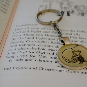 Winnie the Pooh Keyring Piglet B&W (2.5cm)