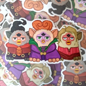 The Furnbonson Sisters 3" Vinilo mate Furby Halloween Sticker