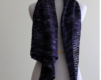 Patrón de crochet para bufanda triangular, chal triangular para principiantes, chal triangular de crochet, patrón de chal DK, IDIOMA INGLÉS, chal Inkwell