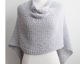 Knitting Pattern-knit shawl, knitted shawl pattern, Crescent shape shawl, Knitting Pattern, shawl pattern, Easy shawl knitting, ENGLISH LANG