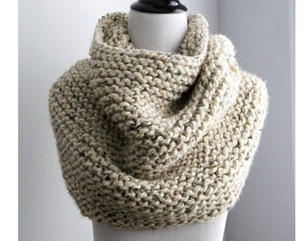 Hand-knit cowl, knit tube scarf, Chunky knit cowl, Winter knit scarf cowl, Knit snood, Hand-knit scarf, Chunky winter cowl, large knit cowl