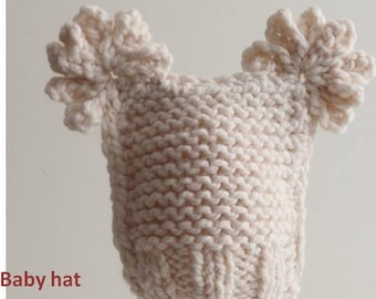 knit baby hat pattern, PDF Instant Download Knitting Pattern, knit funky baby hat, knitting pattern 0050, knitting tutorial