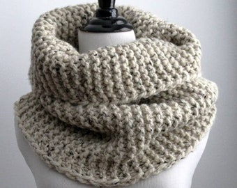 Hand-knit cowl, knit tube scarf, Chunky knit cowl, Winter knit scarf cowl, Knit snood, Hand-knit scarf, Chunky winter cowl, large knit cowl