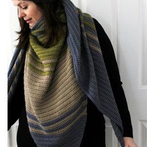 Crochet shawl pattern, Large crochet triangle shawl, Oversized shawl, Crochet Ruana Pattern, Crochet scarf Pattern, PDF instant download