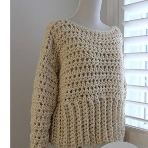 CROCHET SWEATER PATTERN, pdf Instant Download Crochet Pattern, not a finished product, make it yourself tutorial, The Orlingberry sweater