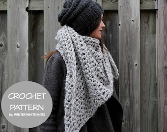 Gehaakt driehoekssjaalpatroon, gehaakt driehoekssjaalpatroon, beginnersvriendelijk driehoekspatroon, ENGELS TAAL, The Barnsley-sjaal