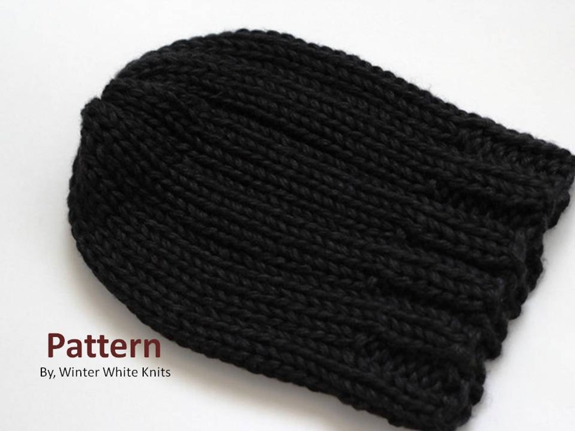 Pattern Knit Hat PDF Instant Download Knitting Pattern Hand | Etsy