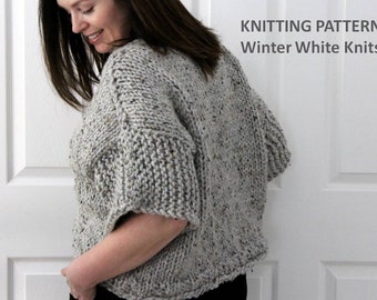 Beginner sweater pattern, Chunky Knit Sweater pattern, Hand-knit sweater pattern, Knit sweater pattern, ENGLISH LANGUAGE