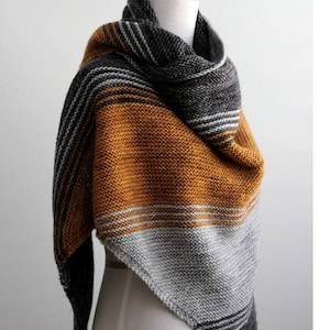 Knitting pattern, knit shawl, Triangle scarf pattern, PDF Instant Download Knit Pattern, Not finished product, diy tutorial, ENGLISH ONLY