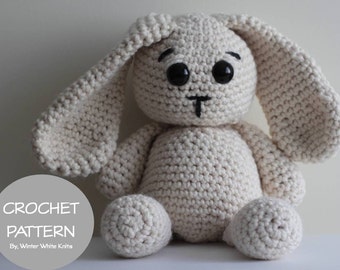 Crochet Pattern, DIY crochet bunny pattern, crochet amigurumi, crocheted toy pattern, a tutorial to make your own crochet bunny