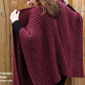 Crochet ruana pattern, Crochet poncho pattern, Crochet cape, Crochet wrap pattern, Cardigan pattern, Blanket poncho, PDF instant download