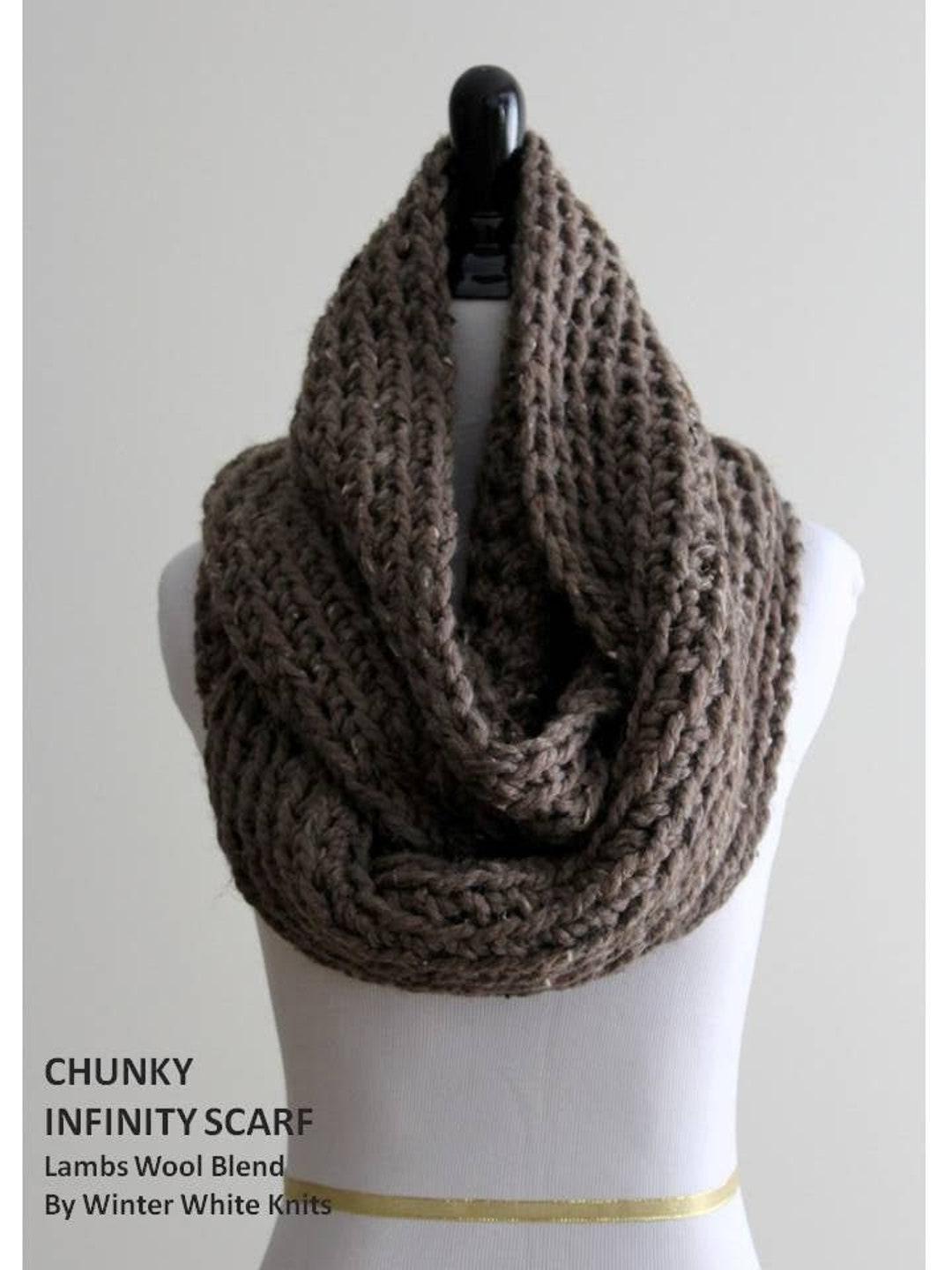 Chunky Knit Scarf Winter Infinity Scarf Unisex Knit Scarf Etsy Canada